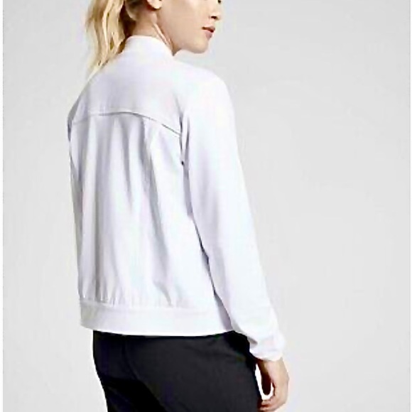 Athleta A-Game Reversible White Bomber Jacket - Picture 3 of 14